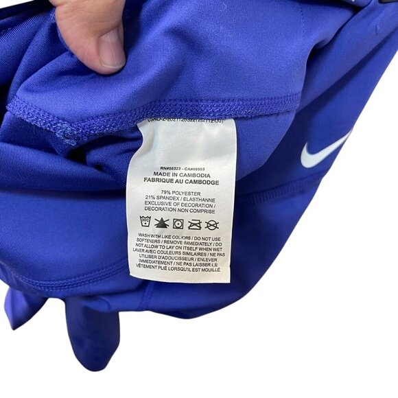 Nike One Women's Mid-Rise 7" Lapis Bike Training Shorts (DD0243-430) Purple XS - Picture 3 of 7